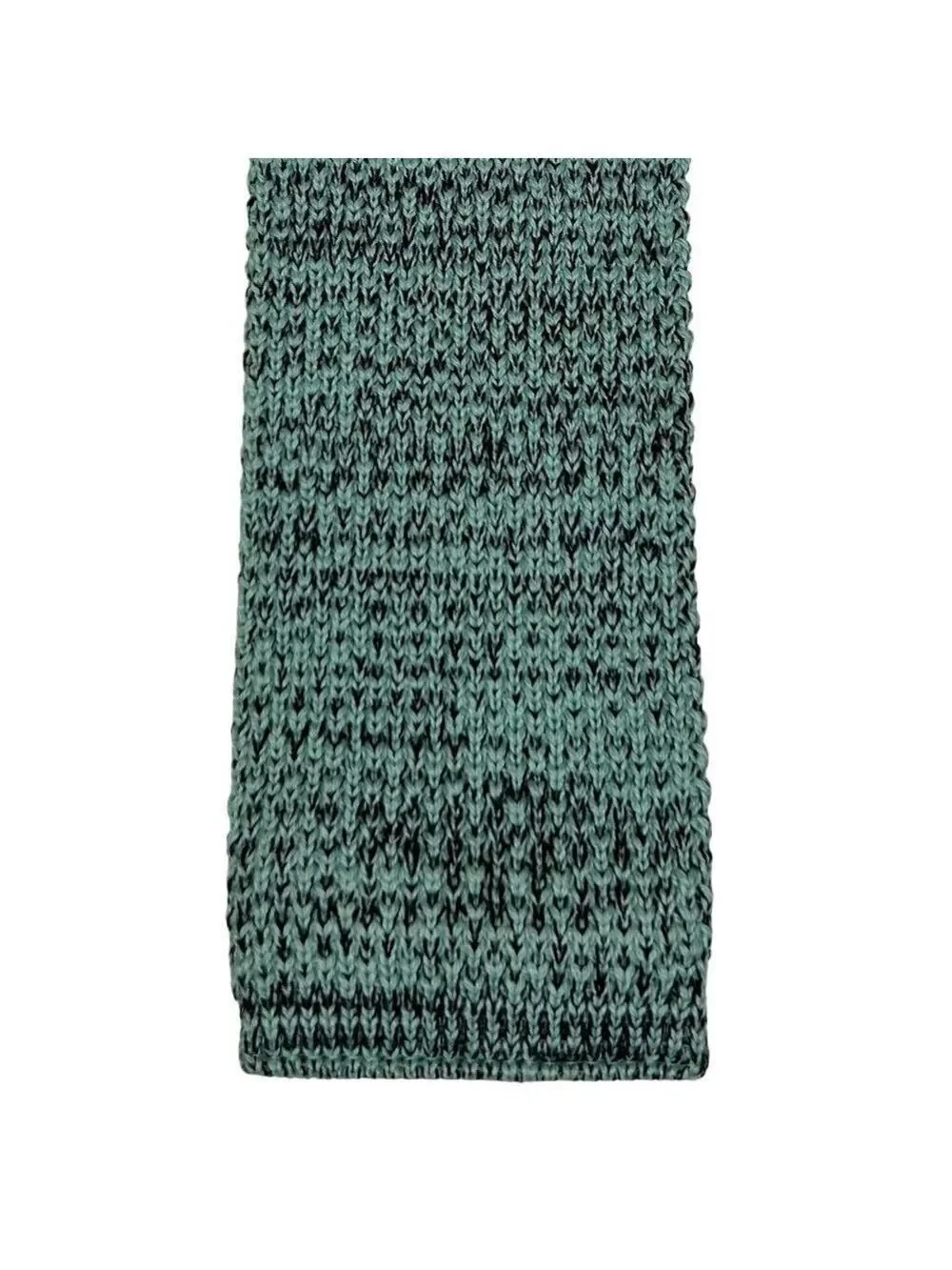 Mallory & Church Aqua Short Skinny Slim Square Tip Necktie Tie